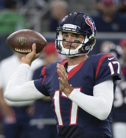Houston Texans quarterback, Brock Osweiler, looks to get back on track after a rough start to the 2016 season. Photo Courtesy of Yahoo Sports.