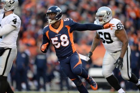 Von Miller and the Broncos Defense look to continue their dominance and shut down Derek Carr and the Oakland Raiders.