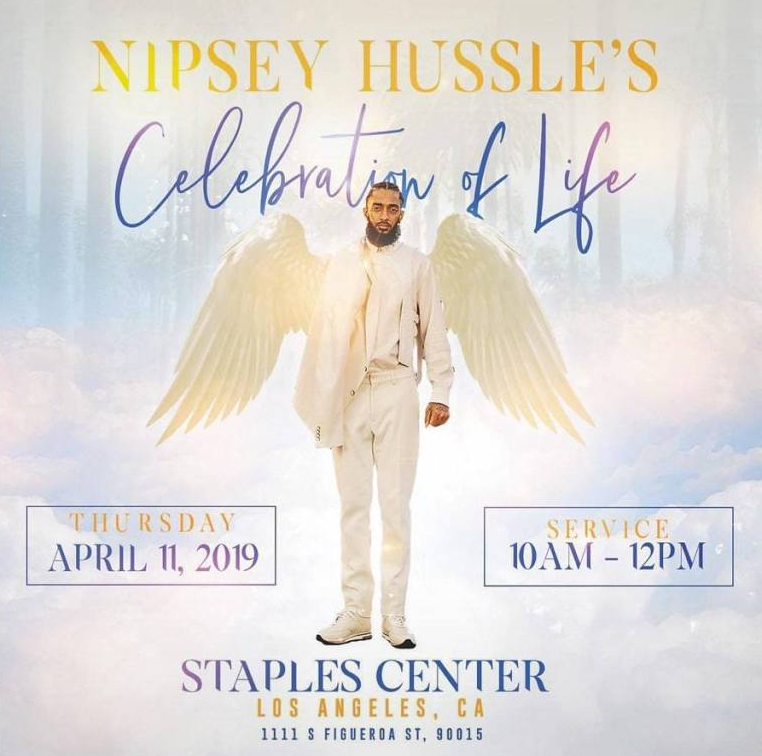 Photo Courtesy of popculturecelebrity.com 
Tickets from Nipsey Hussle’s Memorial, Thursday, April 11th, sold out minutes after being open to the public.