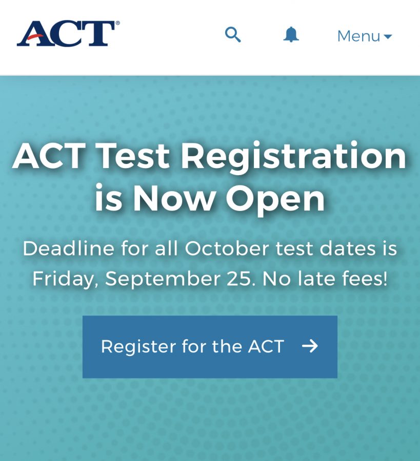 Students this summer were greeted with this screen on the ACT website, but past the pop up there were numerous internal issues.