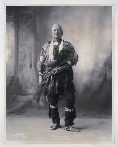 Portrait of John Maskwas, a Potawatomi tribe member, 1898.