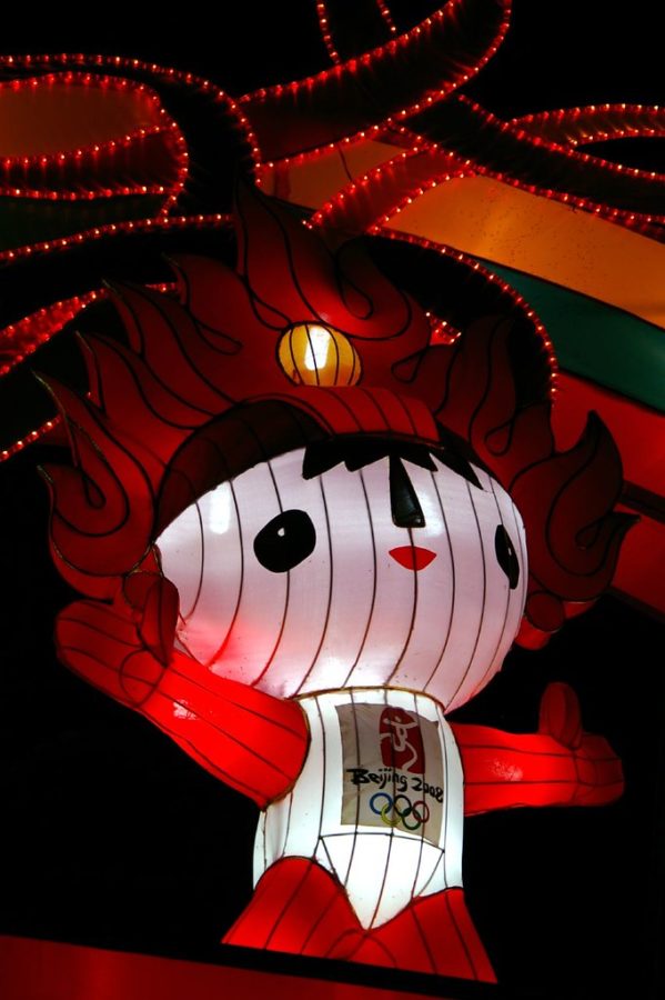 A picture of the Chinese Olympics mascot
