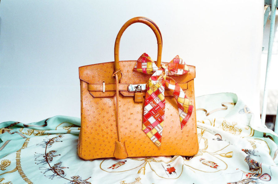 The iconic and expensive Birkin bag, designed by Hermés, flaunts exotic animal skin. 