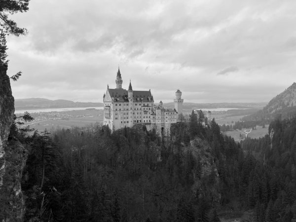 view of the famous Neuschwanstein Castle