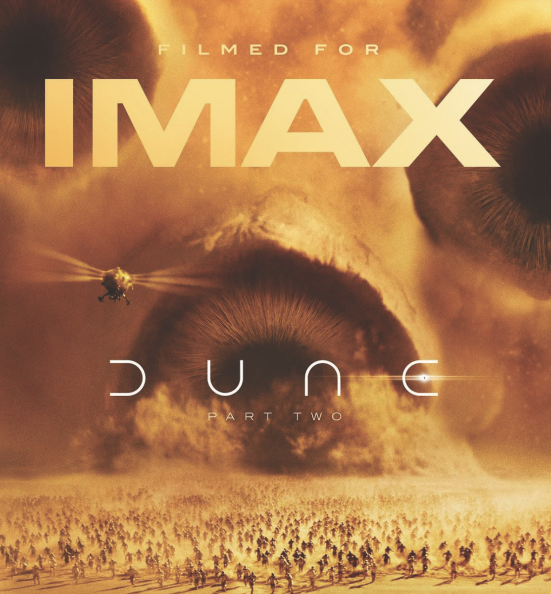 The poster advertising Dune 2 playing in IMAX theatres.