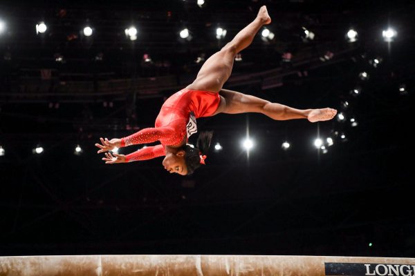 Simone Biles competes at the 2015 World Gymnastics Championship